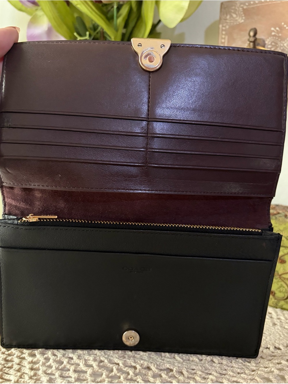 Coach Quilted Black Dreamer w/ Gold Hardware and Stud Detailing - Picture 9 of 11